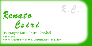 renato csiri business card