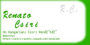 renato csiri business card